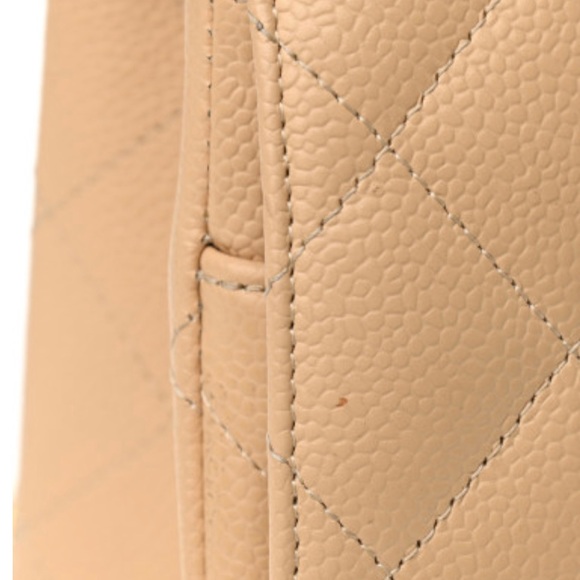 ✔️AUTHENTIC CHANEL✔️Caviar Quilted Jumbo Double Flap Beige PRISTINE CONDITION💯 - Picture 16 of 16